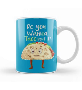 Retro Pixel Wanna Taco Bout It Kupa Bardak Porselen