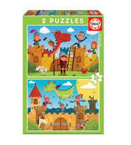 Educa Puzzle 2X48 Parça Dragons and Knights 17151