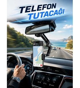 Dikiz Aynasına Monte Telefon Tutucu Katlanabilir Ayarlanabilir Araç İçi Telefon Standı