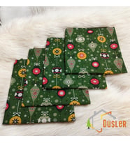 4 Adet Yeniyıl Yılbaşı Desenli Kırlent Kılıfı,Yılbaşı Temalı Home Kırlent Kılıfı,Dekoratif Yastık Kılıfı 40x40 (Yeşil)