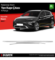 Hyundai Bayon Krom Yan Kapı Çıtası 4 Prç. 2021-2024