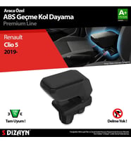 Renault Clio Uyumlu 5 Kol Dayama Kolçak Geçmeli ABS Siyah 2019 Üzeri Parça