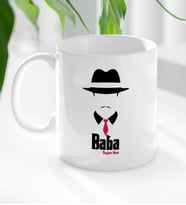 BK Gift Kişiye Özel Babalar Günü Hediyesi Baba Godfather Tasarımlı Kupa Bardak-11 (Beyaz)