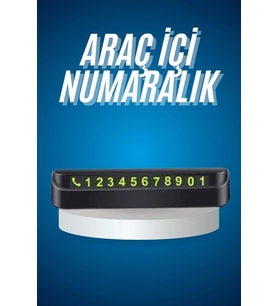 Araç İçi Numaratör Numaralık Oto Cam Kartı Fosforlu Numaratör