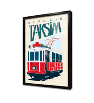 Tramvay Çerçeveli Cam Tablo