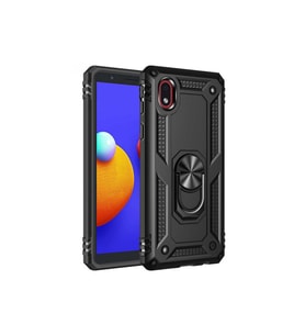 Çınarcık Dev Samsung Galaxy A01 Core Kılıf Sofya Yüzüklü Silikon Kapak - Kırmızı