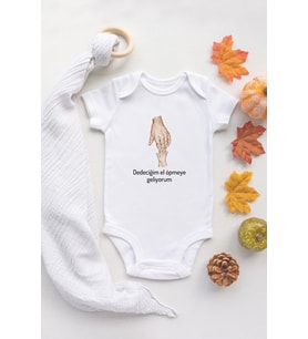 Özel Tasarım Lisanslı Dedeciğim El Öpmeye Geliyorum Bebek Body Dede Bebek Badi Zıbın
