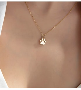 Kedi Patisi 14 Ayar Altın Kolye