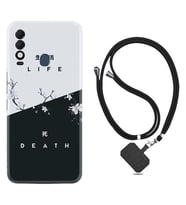 Tecno Spark 8T Kılıf Resimli Boyun Askılı İpli Desenli Silikon Life and Death 1339
