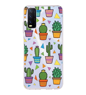 PrintiFy Vivo Y20s ile Uyumlu 1mm Slim Fit Water Color 4 Baskılı Şeffaf  Kılıf
