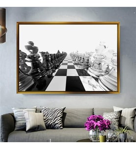 Altın Çerçeveli dekoratif tablo l126 (Gold)