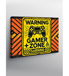 Kanvas Tablo Gamer Zone Uyarısı