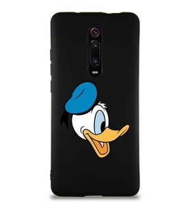 Xiaomi Redmi K20 Pro Soft Premier Kapak Donald Duck-F Tasarımlı Silikon Kılıf - Siyah (Şeffaf)