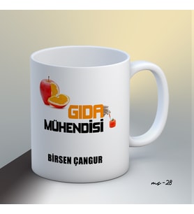 Kişiye Özel Gıda Mühendisi Temalı Kupa Bardak