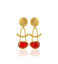 Kadir Jewellery 22 Ayar Altın Kaplama Vintage Küpe -El İşçiliği Ve Hipoalerjenik Küpe