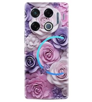 Infinix GT 20 Pro Kılıf Boutique Baskılı Resimli Mor Güller Pcode -029