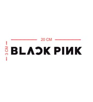 Blackpink Logo Tasarımlı Ütü ile Yapışan Tekstil Folyosu Siyah 20cm MR-01
