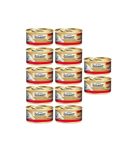 Gourmet Gold Parça Etli, Sığır Etli 85gr Yaş Kedi Konserve 12 adet