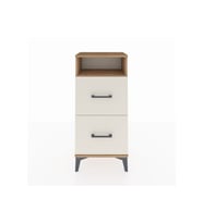 Arges Komodin Tek Raflı 2 Çekmeceli 44x30x96 Çam-Aytaşı