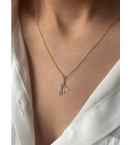 Kişiye Özel Unicorn Figürlü Kolye 925K Gümüş (Gold)
