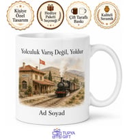 Anadolu İstasyonu Temalı Kupa Bardak Nostaljik Tren İstasyonu Hediye Kupa
