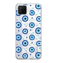 PrintiFy Oppo A73  ile Uyumlu 1mm Slim Fit Nazar Boncuğu 1 Baskılı Şeffaf  Kılıf