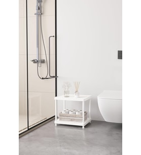 Beyaz 2 Katlı 33X40 Ekstra Geniş Düzenleyici Mutfak Banyo Rafı Sehpa