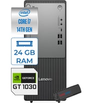 Lenovo Thinkcentre Neo 50T Gen5 Intel Core I7 14700 24GB Ddr5 1tb SSD Windows 11 Home Nvidia GT1030 4gb Masaüstü Bilgisayar 103012UAS0GL00H08 + Zetta Flash Bellek