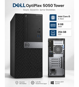 Dell OptiPlex 5050 Tower Intel i5-6500 8 RAM 256 SSD Masaüstü Bilgisayar – Outlet