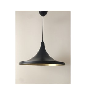 MYLİGHTS MAT SİYAH  İÇİ ALTIN METAL SARKIT AVİZE 36 CM