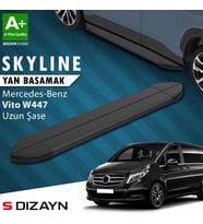 Mercedes Vito W447 Uzun Şase Skyline Siyah Yan Basamak 253 Cm 2014 Üzeri A+ Kalite