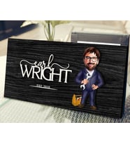 BK Gift Kişiye Özel Tamirci Karikatürlü Kabartma Figürlü Ahşap Tablo, Duvar Dekoru, Arkadaşa Hediye, Özel Tasarım Ev Hediyesi-1 (Siyah)