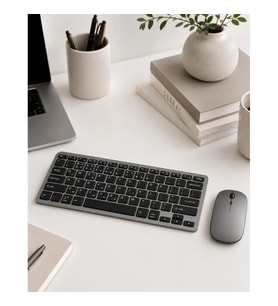 Kablosuz Bluetooth 5.0 Klavye Mouse Seti Şarjlı 2.4G Tablet Laptop PC Uyumlu