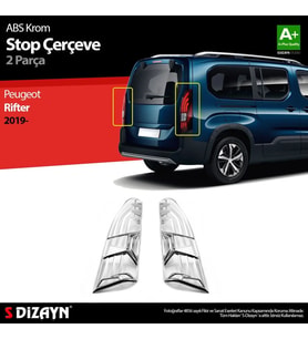 Drs Tuning Peugeot Rifter Uyumlu ABS Krom Stop Çerçevesi 2 Parça. 2019 Üzeri Parça
