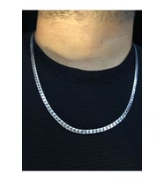 Erkek Gümüş Kolye - 4mm Oksitli Ezme Gurmet Kolye • Işıklı Kutuda • Sevgiliye • Eşe