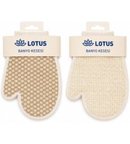 Lexroo Lotus Kumaş Ele Geçen Banyo Kesesi - Geleneksel Hamam Tipi Vücut Kesesi, 1 Adet