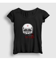 Presmono Kadın Siyah Skull 30 Seconds To Mars T-Shirt 172250tt