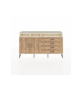 Arges Konsol 5 Raflı 4 Çekmeceli 2 Kapaklı 176x30x99 Aytaşı-Çam