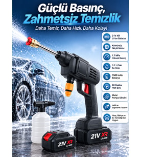 Bahçe Sulama Tabancası Makinesi Yüksek Basınçlı Akülü Yıkama Makinesi