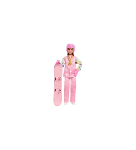 Snowboard Sporcusu Barbie® Oyun Seti  Pembe Montu ve Renk Değiştiren Snowboard Dahil 10'dan Fazla A