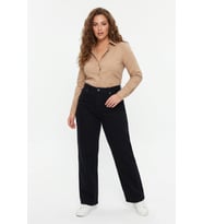 Kadın Yüksek Bel Wide Leg Denim Bol Pantolon BGL-ST05449