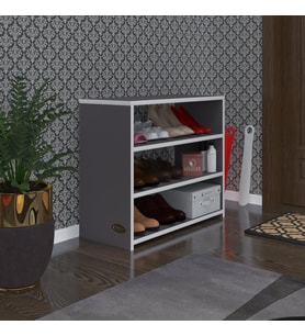 Kenzlife ayakkabılık goya gri 060*70*30 arkalıksız ayakkabı ofis dolabı