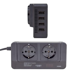 200 Watt 12 Volt to 220 Volt Cakmaktan Çevirici Socket Converter Modified Sinus Inverter Dönüştürücü 4 USB, Superbox Modem, Pc, Led, Şarj Cihazları Aydınlatma için