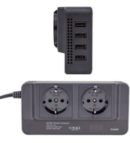 200 Watt 12 Volt to 220 Volt Cakmaktan Çevirici Socket Converter Modified Sinus Inverter Dönüştürücü 4 USB, Superbox Modem, Pc, Led, Şarj Cihazları Aydınlatma için