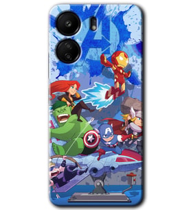 Xiaomi Redmi 13C Kılıf HD Desen Baskılı Kılıf - Avengers Cartoon