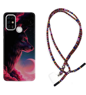 Casper E30 F20 X20 Kılıf Boyun Asklı Rasta Silikon Wolf and Moon 1380