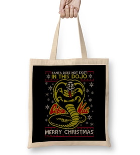 Karate Kid Cobra Kai Christmas Knit Pattern Bez Çanta Uzun Saplı