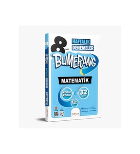 Günay Yayınları 2025-2026 Müfredat 8.SINIF BUMERANG 32 HAFTALIK MATEMATIK DENEMELERI (Çok Renkli)