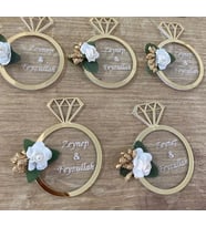 Kişiye Özel Şeffaf Pleksi Magnet Hatıra (Altın)