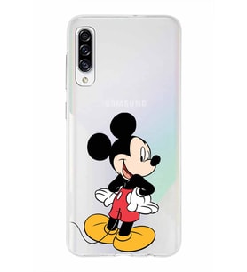 Samsung Galaxy A30s  Kapak Mickey Mouse Tasarımlı Şeffaf Silikon Kılıf